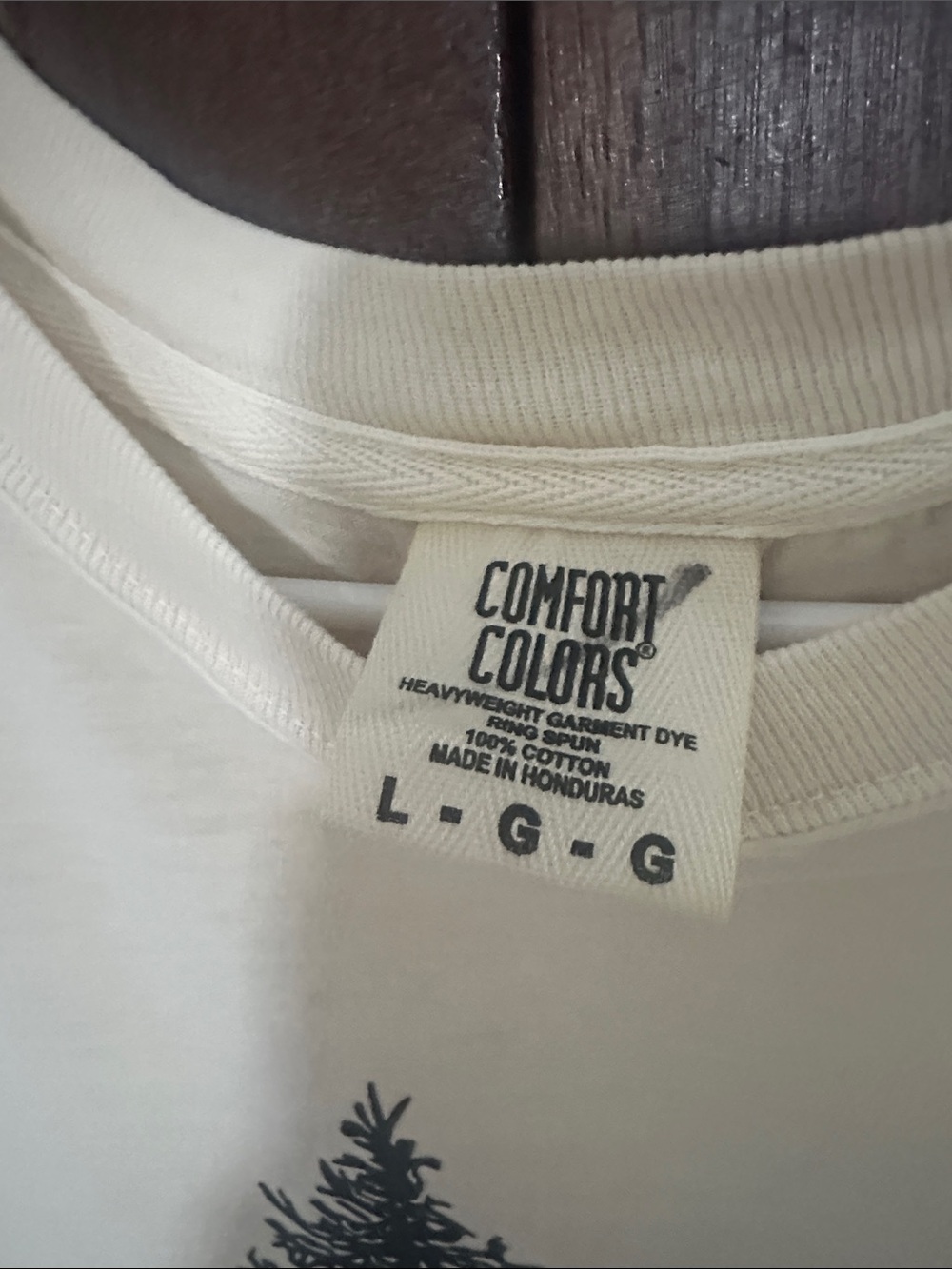 Comfort Colors Cream Short-Sleeve Tee with Pine Tree Graphic - Picture 3 of 3